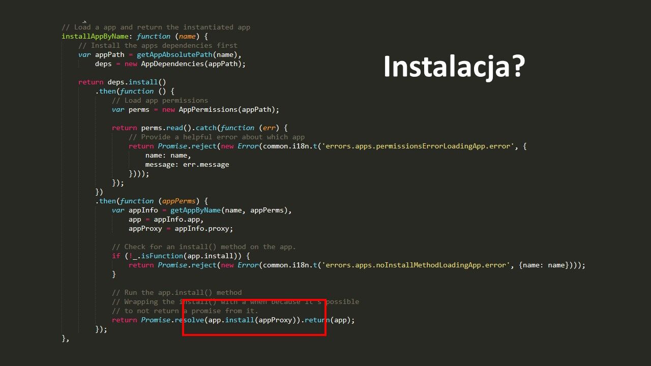 Instalacja aplikacji